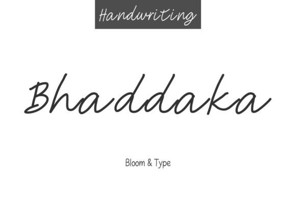 Bhaddaka: A Modern Handwritten Typeface for Editorial Design
