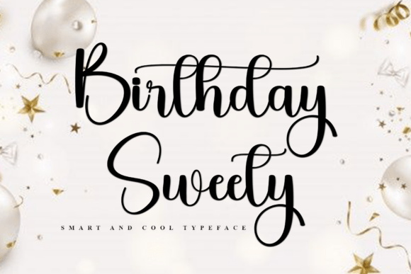 Birthday Sweety: A Festive Script Font for Editorial Design