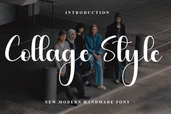 Collage Style: A Festive Typeface for Modern Digital Branding