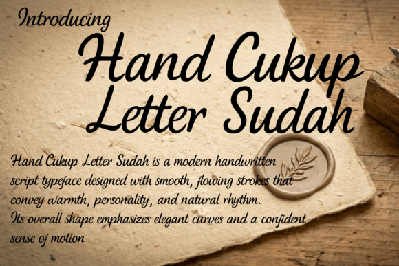 Hand Cukup Letter Sudah: A Modern Script Typeface for Editorial Design