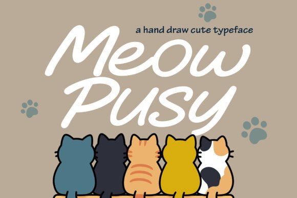 Meow Pusy Typeface: A Playful Script for Brand Identity