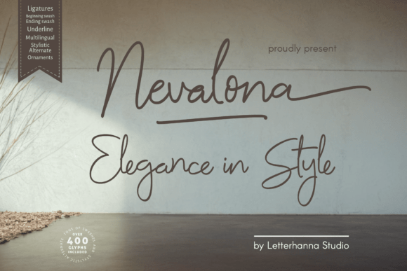 Nevalona: A Modern Script Typeface for Elegant Web Design