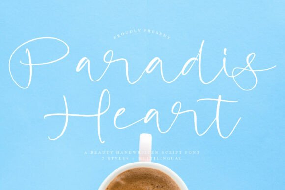 Paradisheart Regular: A Delicate Script Font for Handmade Products