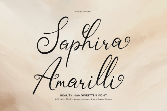 Saphira Amarilli: A Handwritten Font for Editorial Branding
