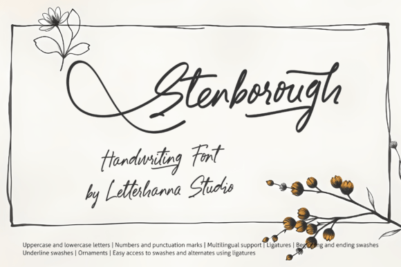 Stenborough: A Refined Script Font for Editorial Design