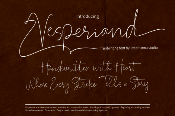 Vesperiand: The Elegant Script Font for Handmade Branding
