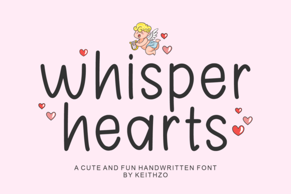 Whisper Hearts: A Playful Handwritten Font for Makers